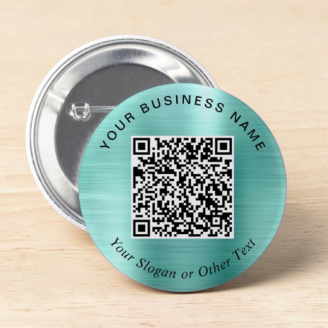 Promotional Business QR Code Mint Green Pin (Promotional Business QR Code Mint Green Pin)
