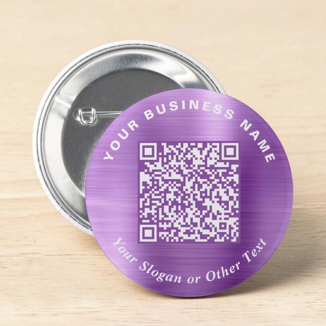 Promotional Business QR Code Purple Pin (Promotional Business QR Code Purple Pin)
