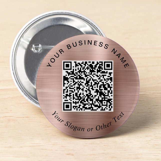 Promotional Business QR Code Rose Gold Pin (Promotional Business QR Code Rose Gold Pin)