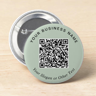 Promotional Business Sage Green QR Code Pin