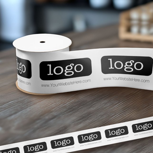 Promotional Business Supplies with Logo Satin Ribbon (Custom Ribbon - Add your logo for business branding and choose a size)