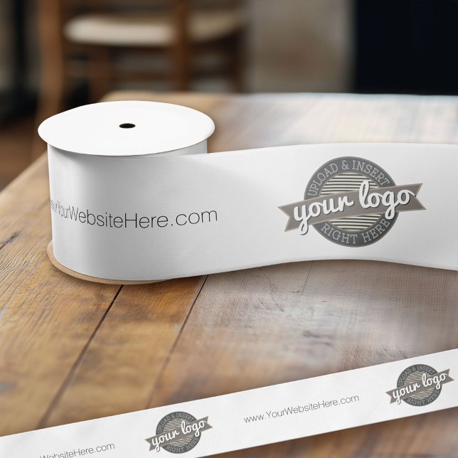 Promotional Business Supplies with Logo Satin Ribbon (Custom Ribbon - Add your logo for business branding and choose a size)