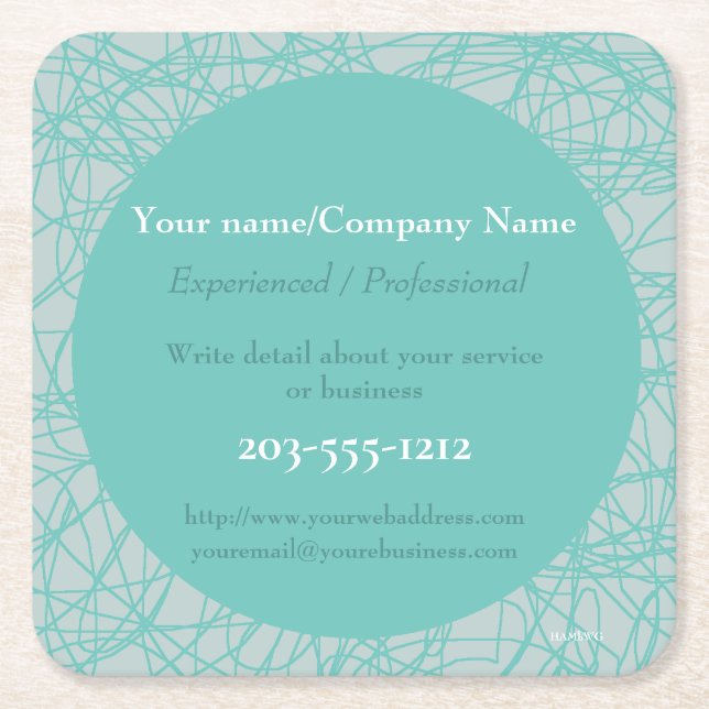 Promotional Coaster you customise - HAMbyWG (Front)