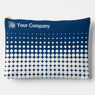 Promotional Company Logo Dots Blue Black White  Accessory Pouch