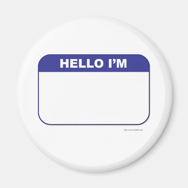 Promotional Custom Name Tag Magnet (Front)