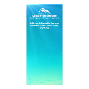 Promotional Dolphin, Fish Aquarium Shop Rack Card