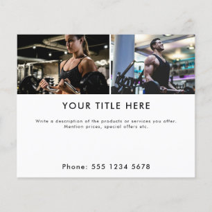 Promotional Fitness Athlete 2 Photo Banner & Text Flyer