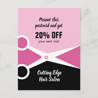 Promotional Hair Salon Postcard