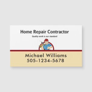 Promotional Handyman Contractor Home Repair Magnet
