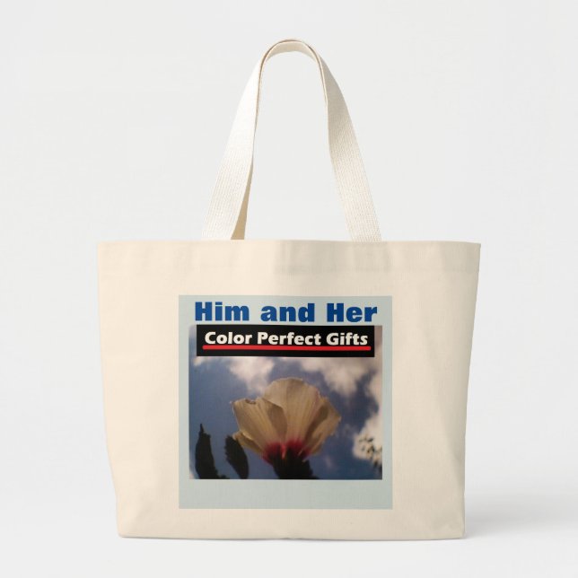 Promotional Him and Her Large Tote Bag (Front)