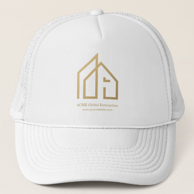 Promotional Item Modern Real Estate Custom Logo Trucker Hat (Front)