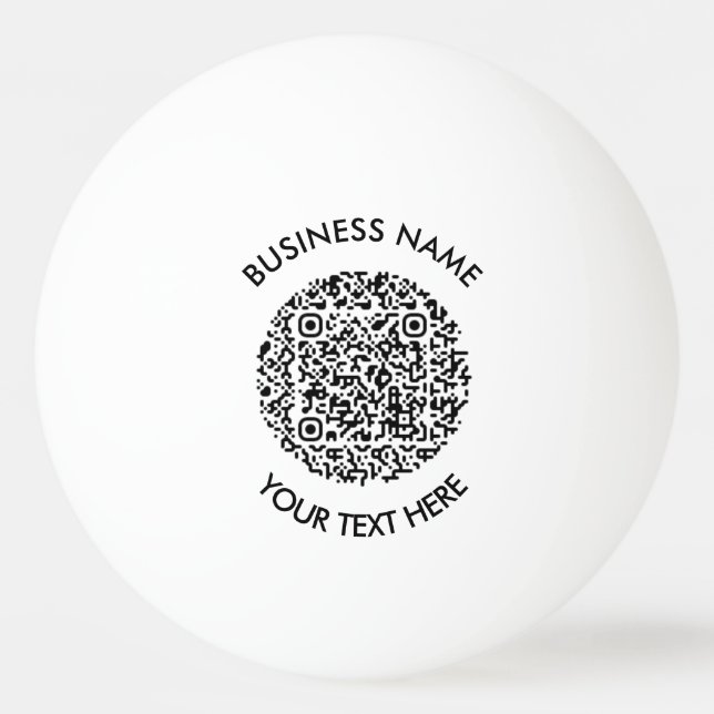 promotional item with QR Code Scan logo Simple Ping Pong Ball (Front)