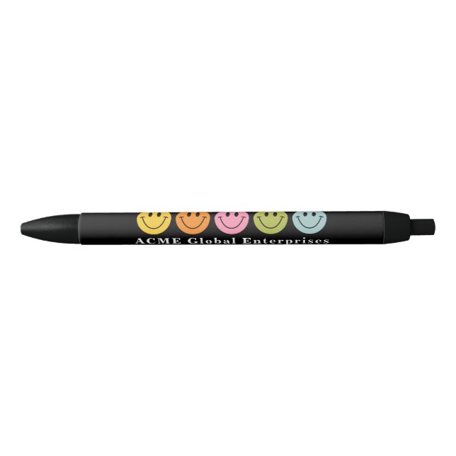 Promotional Items No Minimum, Add Your Logo   Black Ink Pen (Front)