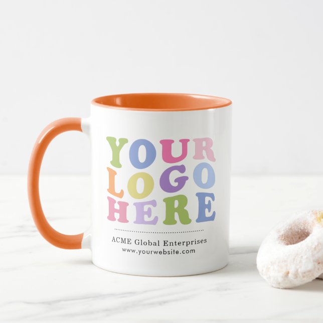 Promotional Items No Minimum, Add Your Logo   Mug (With Donut)