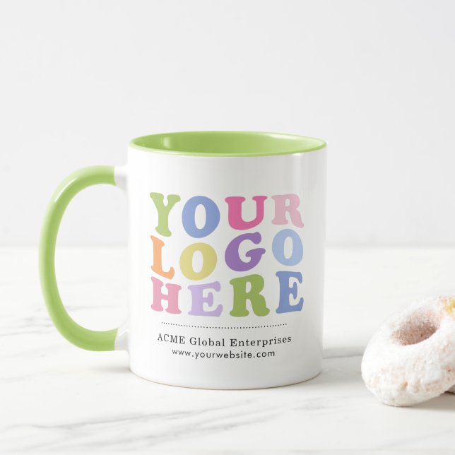 Promotional Items No Minimum, Add Your Logo   Mug (With Donut)