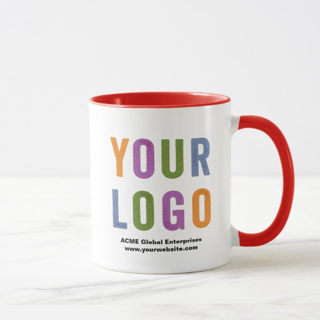 Promotional Items No Minimum, Colour Logo Mugs (Right)