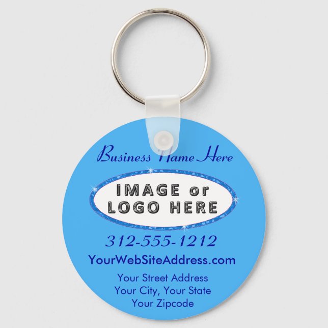 Promotional Keychains No Minimum Your Image/Logo (Front)