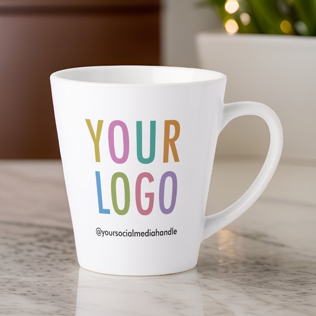 Promotional Latte Mug Custom Business Logo Branded (MISOOK 12 oz Latte Mug with Logo)