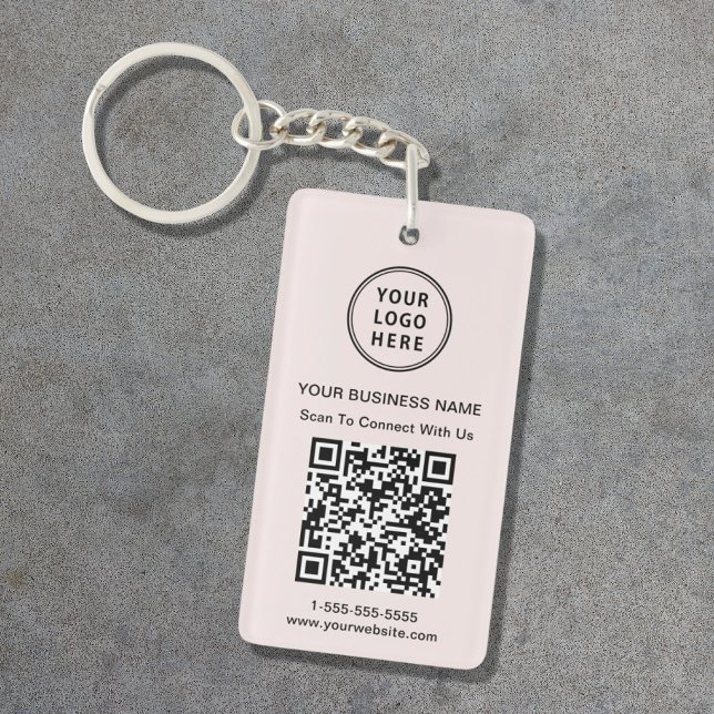 Promotional Logo QR Code Pink Key Ring (Creator Uploaded)