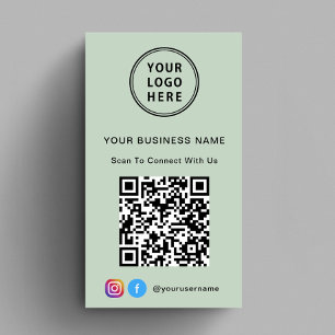 Promotional Logo QR Code Sage Business Card
