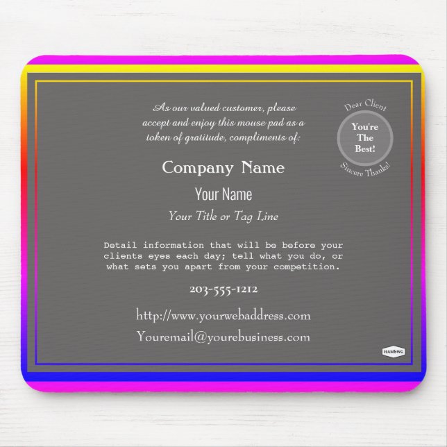 Promotional Mouse Pad - HAMbyWG (Front)