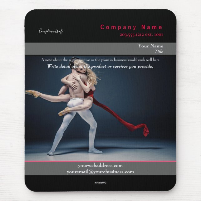Promotional Mousepad Ballet Theme - HAMbyWG (Front)