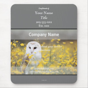 Promotional Mousepad Grey with Floral - HAMbyWG