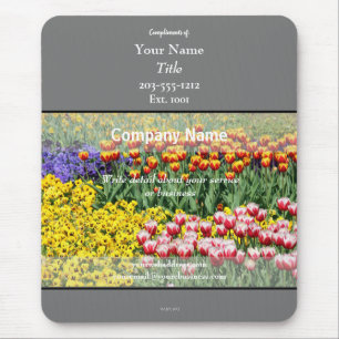 Promotional Mousepad Grey with Floral - HAMbyWG
