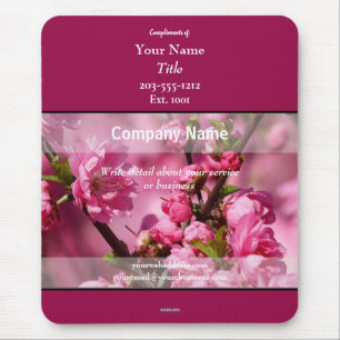 Promotional Mousepad Pink Flowers - HAMbyWG