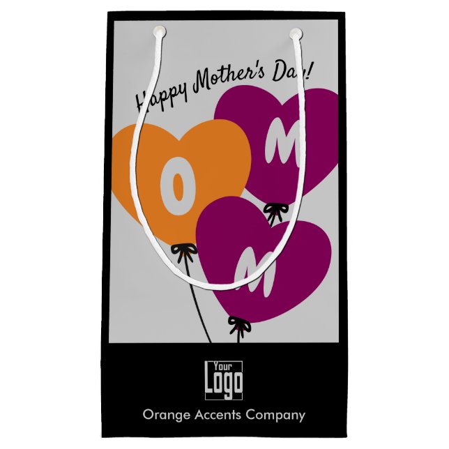 Promotional Mum Balloons Happy Mother's Day Small Gift Bag (Front)