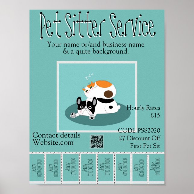 Promotional Poster Pet Sitter Service Design 2 (Front)