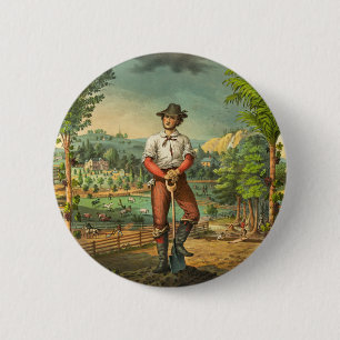 Promotional Print For Grange Members 6 Cm Round Badge