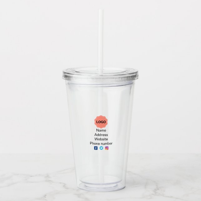 Promotional Product Acrylic Tumbler (Front)