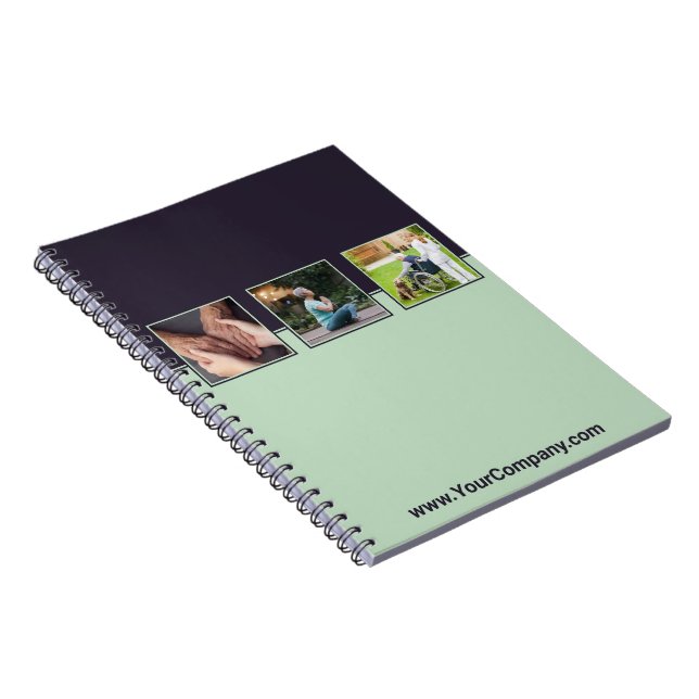 Promotional Purple & Blue Nurse Senior Care Notebook (Right Side)