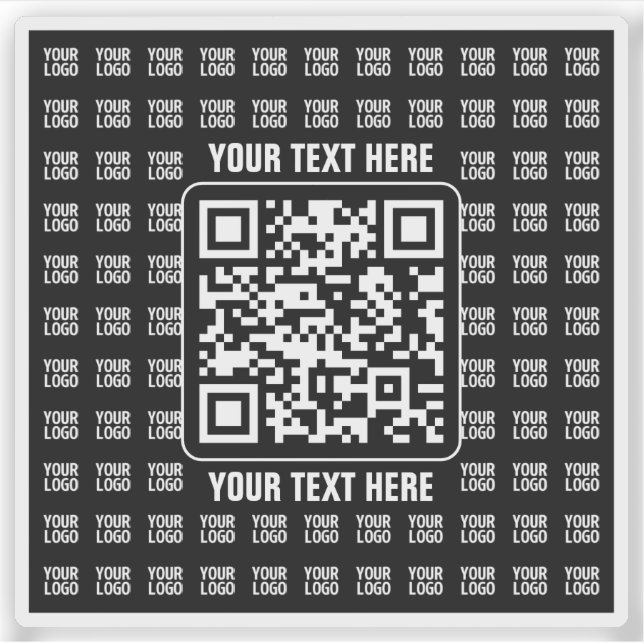 Promotional QR code (editable) plus Logo Pattern (Front)