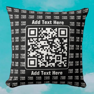 Promotional QR code (editable) plus Logo Pattern Cushion