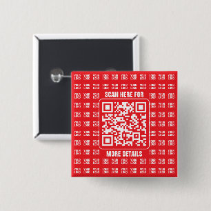 Promotional QR code (editable) with Logo Pattern 15 Cm Square Badge