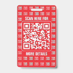 Promotional QR code (editable) with Logo Pattern ID Badge