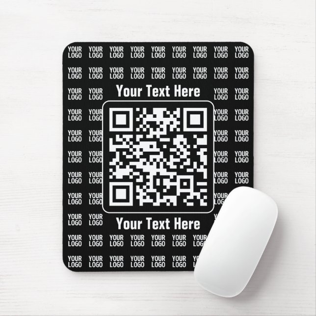 Promotional QR code (editable) with Logo Pattern Mouse Pad (With Mouse)