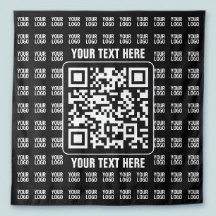 Promotional QR code (editable) with Logo Pattern Tapestry