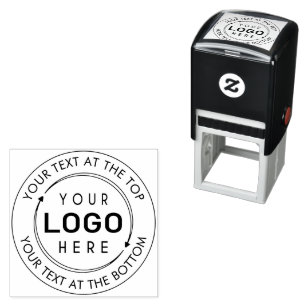 Promotional Round Custom Logo Circle Frame Self-inking Stamp
