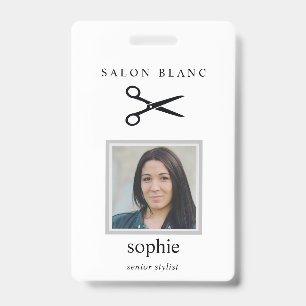 Promotional Salon Business Name  ID Badge