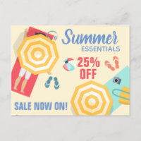 Promotional Summer Sale Beach Scene Custom