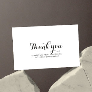Promotional Supplies Thank You Black And White Business Card