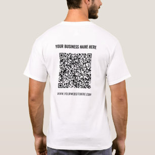 Promotional T-Shirt Your QR Code Info Name Website