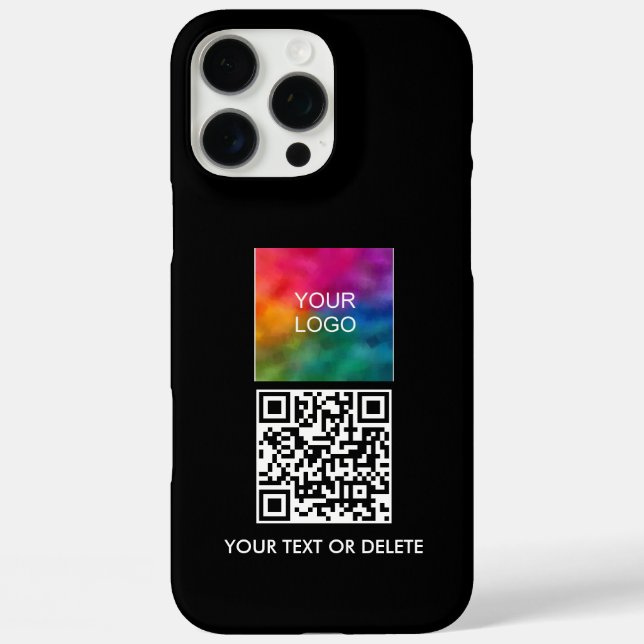 Promotional Template QR Code Upload Business Logo Case-Mate iPhone Case (Back)