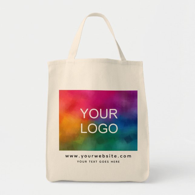 Promotional Upload Logo Website Address Template Tote Bag (Front)
