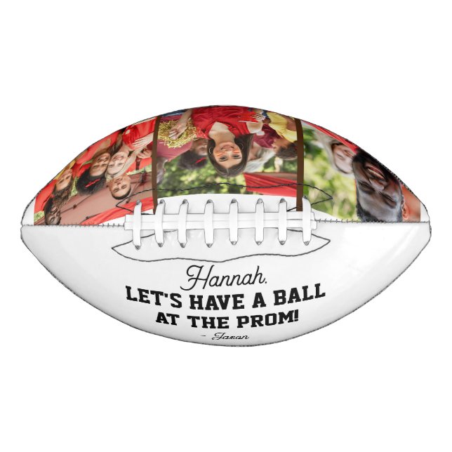 Promposal Prom Proposal Let's Have A Ball Football (Front)