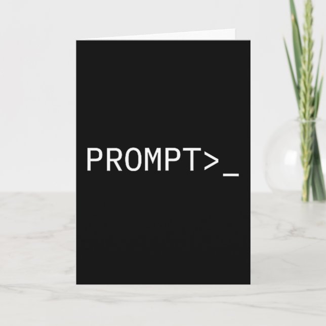 Prompt Coder Gift For Ai Prompt Engineer &amp; Hac Card (Front)