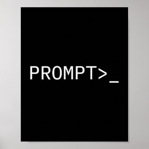 Prompt Coder Gift For Ai Prompt Engineer &amp; Hac Poster